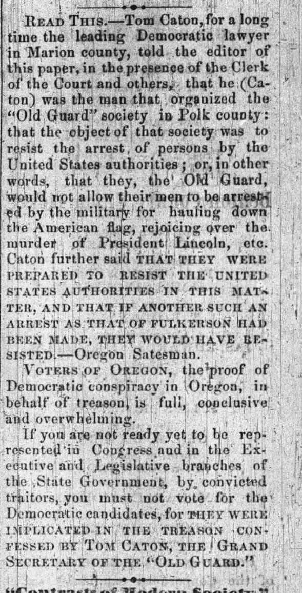 Clipping from Corvallis Gazette-Times